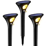 Ainostone Solarlampen mit Bewegungsmelder Außen 3 Stück Solarleuchten 1500mAh...