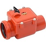 Kunststoff Rückstauverschluss mit doppelter - Rattenschutz (DN 110 mm)