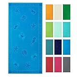 ZOLLNER Strandtuch - hautfreundliches und saugstarkes Handtuch in 100x200 cm -...