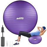 EDIFIT, Gymnastikball, 55, 65 und 75, Pezziball, Einschließlich Inflator,...