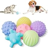 Favuit Hundeball Unzerstörbar, 6 Stück Hundespielzeug Ball Set Quietschend...
