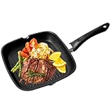 OZAVO Grillpfanne, Steakpfannen BBQ, Bratpfanne, 24x24x4.1cm antihaftversiegelt,...