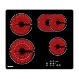 WEHIMO Glaskeramikkochfeld 4 Platten 7200W, 4 Kochzonen...