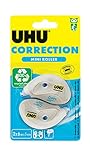 UHU Correction Roller Mini, Handliche Korrekturroller zum schnellen, sauberen...