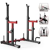 PASYOU Squat Rack Hantelständer, Multi-Funktionales Langhantelständer,...