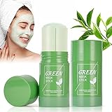 AOOWU Green Mask Stick, 2 Stück Aubergine Grüner Tee Purifying Clay...