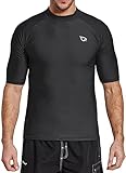 baleaf UV Shirt Herren Wasser UPF 50+ Kurzarm Rashguard Herren Schwimmshirt Rash...
