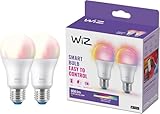 WiZ E27 Tunable White & Color 2er-Pack LED Lampe, 60W, dimmbar, 16 Mio. Farben,...