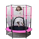 Kinder Trampolin Ø 140cm Indoor Kindertrampolin mit Sicherheitsnetz &...