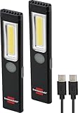 Brennenstuhl LED Akku Handleuchte PL 200 AC Set / 2x LED Taschenlampe mit COB...