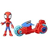 SPIDEY AND HIS AMAZING FRIENDS Marvel Spidey Figur mit Motorrad, Spielzeug für...