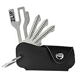 EL BICHO® Vigo I Leder Key-Organizer mit ZLIP® and Slide Einkaufswagenlöser...