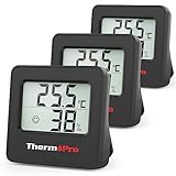 ThermoPro TP157 Mini Hygrometer Thermometer Innen 3er Set 0.5℃ Präzise...