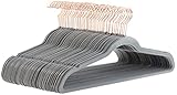 Amazon Basics Kleiderbügel für Anzüge, Samt, schmal, rutschfest, 50 stück,...