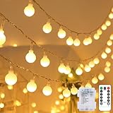 kolpop Lichterkette Batterie Innen, 10.3M 80 LED Warmweiß Lichterkette Kugeln,...
