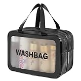Toiletry Bag, Waterproof Clear Plastic Cosmetic Makeup Bags Transparent Travel...