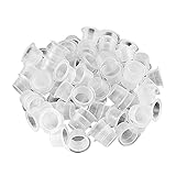 Androxeda 100 Stücke Tattoo Farbkappen Cups Tattoo Kappe Inks Cups Transparent...