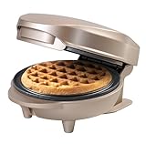 Bestron Mini-Waffeleisen für klassische Waffeln, kleiner Waffelmaker mit...