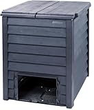 GARANTIA Thermo-Wood Komposter 600 Liter inkl. Bodengitter anthrazit-braun -...