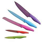 Axer Scharfe Messer Set für Küche - 5-teilig Küchen Messerset Bunt - Sehr...