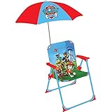 Jemini Paw Patrol Kinder-Klappstuhl mit Sonnenschirm, Legierter Stahl, blau,...