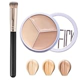 Full Cover Concealer Palette, 3 in 1 Concealer Creme, 3 Farben Concealer Contour...