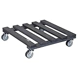 WAGNER Pflanzenroller PALETTI 38 x 38 x 9,5 cm I Kübelroller für Außenbereich...