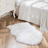 HEQUN Faux Lammfell Schaffell Teppich Kunstfell Dekofell Lammfellimitat Teppich...