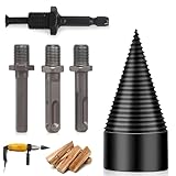 Holzspalter Bohrer, Spaltkeil für Holz 50mm Holzspalter Schraube Kegel mit 4...