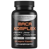 EXVital® Maca Komplex hochdosiert - Maca 20:1 Extrakt mit Tribulus terrestris,...