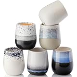 SÄNGER Siena | Espressobecher 6 Personen, Steingut Kaffeetassen Set 6er, Tassen...
