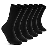 6 | 12 | 24 Paar THERMO Socken Herren Wintersocken Baumwolle Vollfrottee Schwarz...