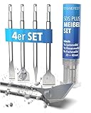 STONE REEF SDS Plus Meißel Set [4-teilig inkl. Fliesenmeißel], Sds Meißel,...