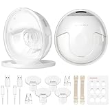 KISSBOBO Milchpumpe Elektrisch Doppel,4 Modi und 19 Stufen,320mmHg Starke...