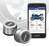 FOBO Bike 2 Reifendruck-Kontrollsystem mit App - Intelligentes Bluetooth 5.0...