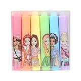 Depesche 12642 TOPModel - Radierbare Mini Highlighter, Set mit 6 Fasermalern in...