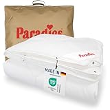 PARADIES 4 Jahreszeiten Bettdecke 135x200 cm - Prima Varietta Bio, Knöpfbare...