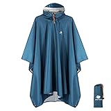 ANYOO Leichter Wasserdichter Regenponcho Wiederverwendbar Ripstop Atmungsaktiver...
