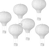 LIHAO 6x Heißluftballon Papierlampion Lampions Deko Ballon Lampenschirm Papier...