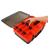 Fishing Tackle Box - 2 Layer Lure Organizer for All-Weather Storage, Handled...