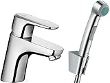 hansgrohe Ecos Wasserhahn mit Bidette Handbrause und Brauseschlauch 160 cm,...