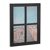 Relaxdays Bilderrahmen, Wandaufhängung, Galerierahmen für 4 Fotos in 18x13,...