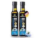 Kräuterland Bio Schwarzkümmelöl 2X250ml (500ml), gefiltert, ohne...