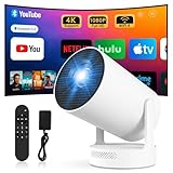 Mini Beamer Tragbarer Projektor WiFi 6 Kleiner Videoprojektor 10000Lumen BT5.4...