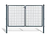 Koll Living Garden Doppelflügeltor für Stabmattenzaun, Anthracit oder Grün,...