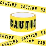 Flatterband Absperrband Gelb Schwarz Caution Tape Rolle Warnfolie Caution...