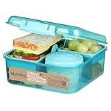 Sistema Bento-Box | 1,25 L | Brotdose für Pause mit Fächern und Snackbox |...