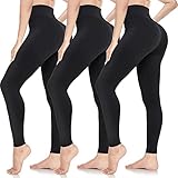 ACTINPUT Leggings Damen High Waist Leggins Blickdicht Schwarz Sportleggings Lang...