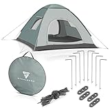 STAHLWERK Campingzelt Z-200 ST 200 x 200 cm selbstaufbauendes Pop-Up-Zelt |...