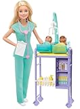 Barbie You Can Be Anything Serie, Baby Doctor, Barbie-Puppe mit blondem Haar,...